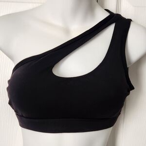 One-Shoulder Black Bralette
